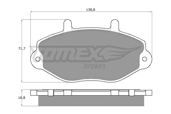 TOMEX BRAKES Комплект тормозных колодок, дисковый тормоз TX 11-92